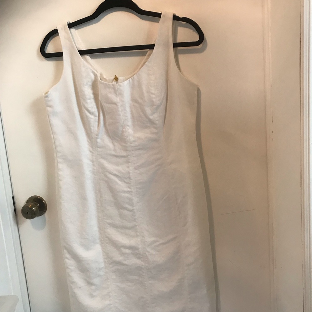 Sharagano Cream Sleeveless Mini Dress